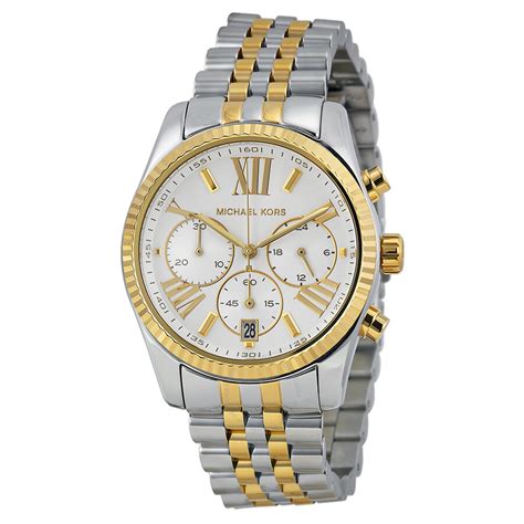 michael kors mother of pearl chronograph watch|michael kors lexington chronograph.